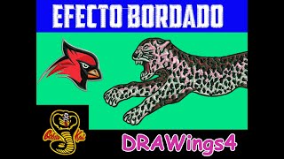 EFECTO BORDADO EN DRAWINGS4  ,PARA SUBLIMACIÓN (EJEMPLOS)