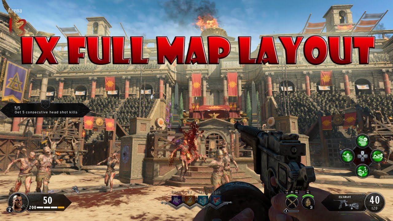 FULL IX MAP LAYOUT GUIDE Black Ops 4 Zombies YouTube