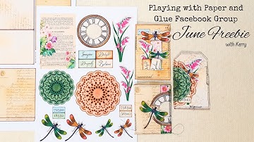 June Freebie for Playing with Paper and Glue Facebook Group with Kerry