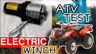 Unboxing Review Electric Winch 2500 Lbs ,DC 12 V ,TEST &  ATV.