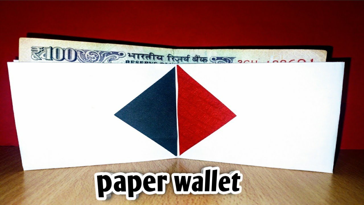 How to make a paper wallet craft/paper wallet without glue and tape