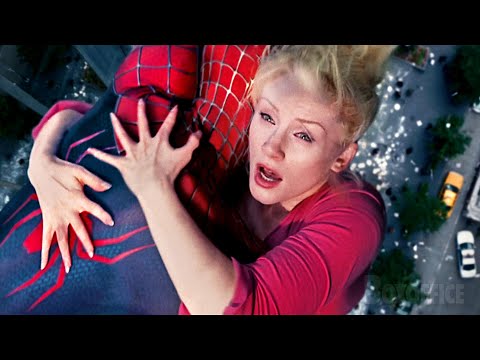 スパイダーマンがグウェン・ステイシーを救う｜クレーンのシーン | スパイダーマン3 | 映画シーン