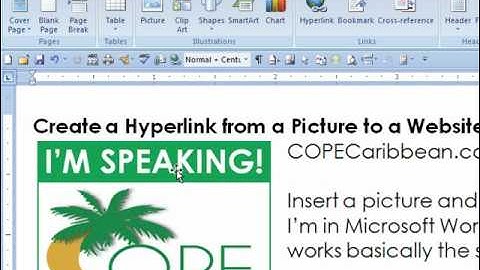 Word 2007, 2010, How to Insert a Picture and Create a Hyperlink to a Webpage