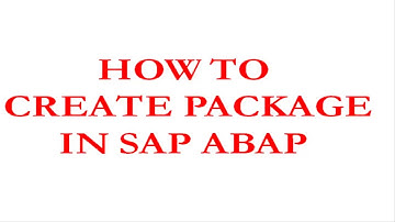 How to Create Package in SAP ABAP
