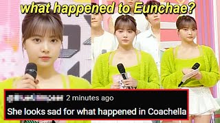 fans are getting worried for Eunchae after Music Bank episode today (hate comments after Coachella)