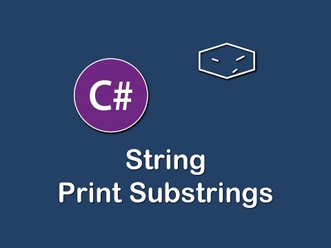 string print substrings in c#