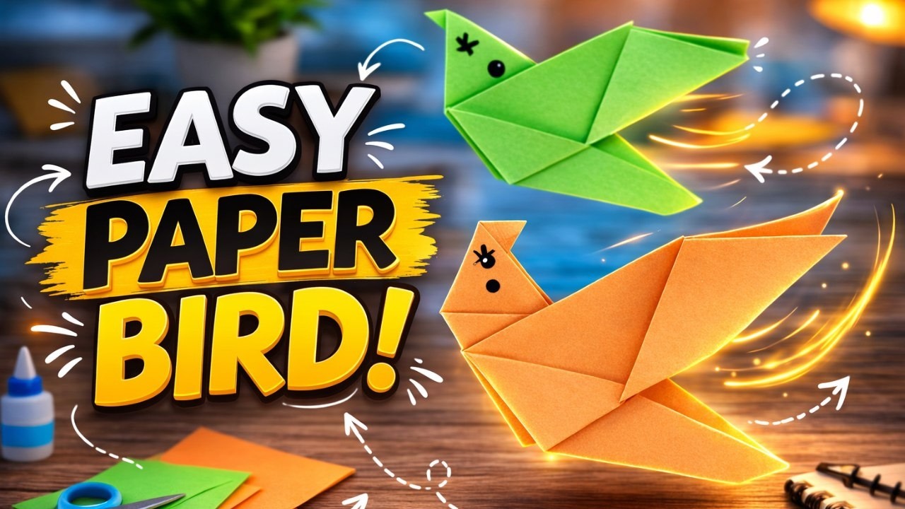How To Make a Cute Paper Bird