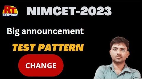 NIMCET 2023 Official Notification - Big Change - Test Pattern- Exam Date | Result | Counselling