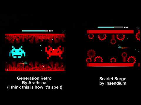 Generation Retro vs Scarlet Surge - side by side comparison | Geometry Dash