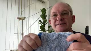 LK150 knitting Machine,  Very simple knitted cables on knitting machine