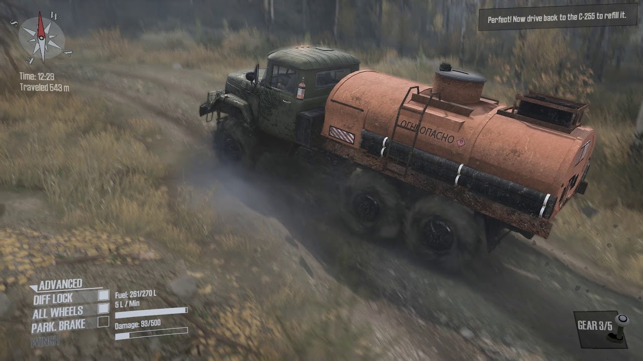 Spintires Mudrunner | challenges repair and refuel