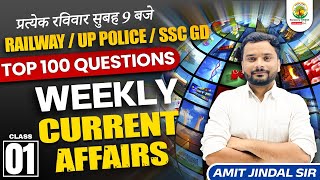 🔴Weekly Current Affairs Revision | Top 100 Questions | Current Affairs by Amit Sir | RG State Exams