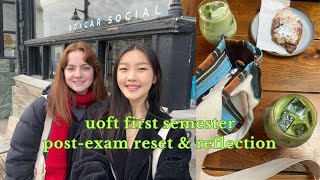 University of Toronto post-exam reset & reflection vlog | recharging after first semester at a cafe