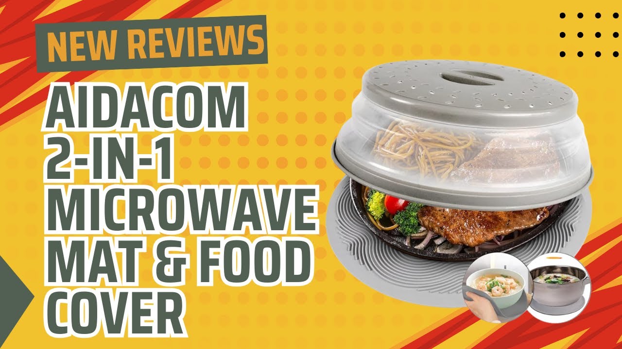 Aidacom 2-in-1 Microwave Mat & Food Cover - Versatile Gadget