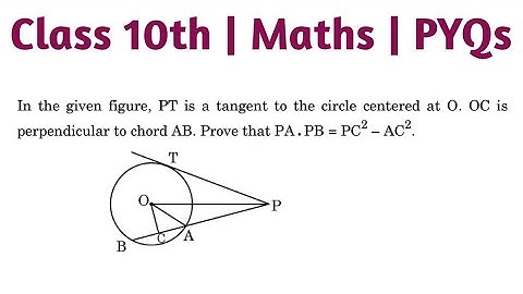 In the given figure PT is the tangent to the circle centered at O. OC is perpendicular to chord AB