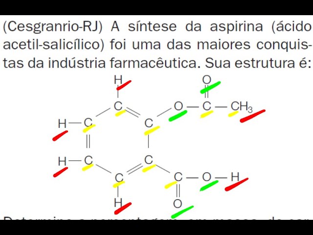 Estrutura Da Molecula De Aspirina Estrutura Química Ácido