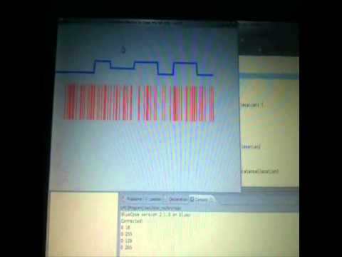 Initialization of a lejos nxt robot by bluetooth then took data from ultrasonic sensor to PC