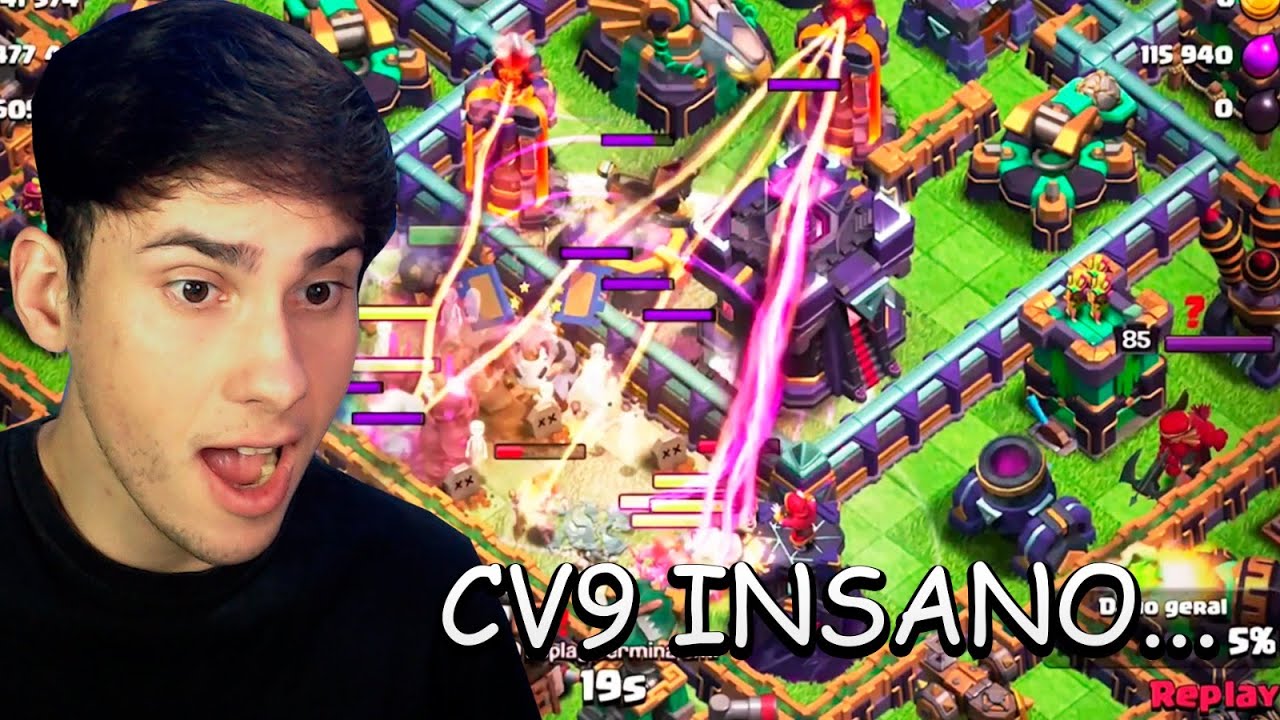 CV9 vs CV15 NO CLASH OF CLANS É ABSURDO!!! YouTube