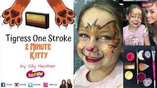 2 Minute One Stroke Face Painting Kitty