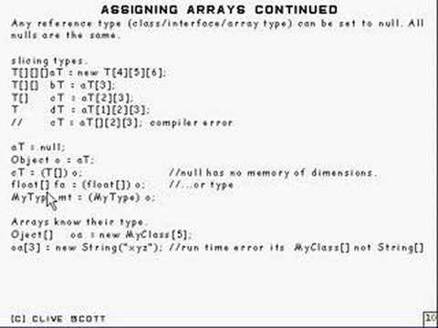 Java Tutorial 5.9 Arrays Part 9/15 - array assignment