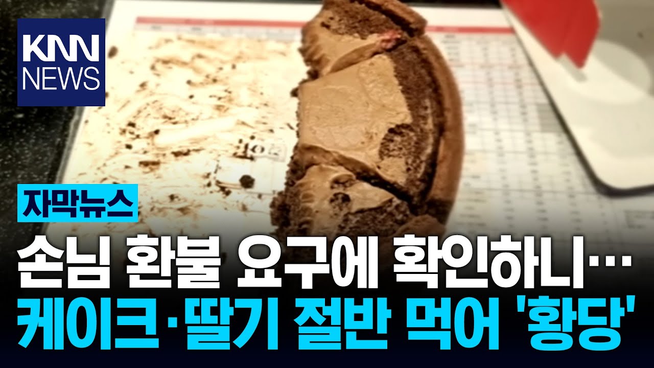"얼어서 못 먹겠어 환불해 줘" 열어보니 케이크 절반 '꿀꺽'?  / KNN