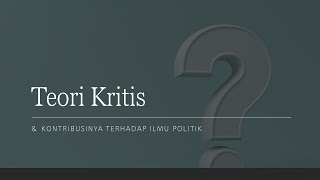 Teori Kritis