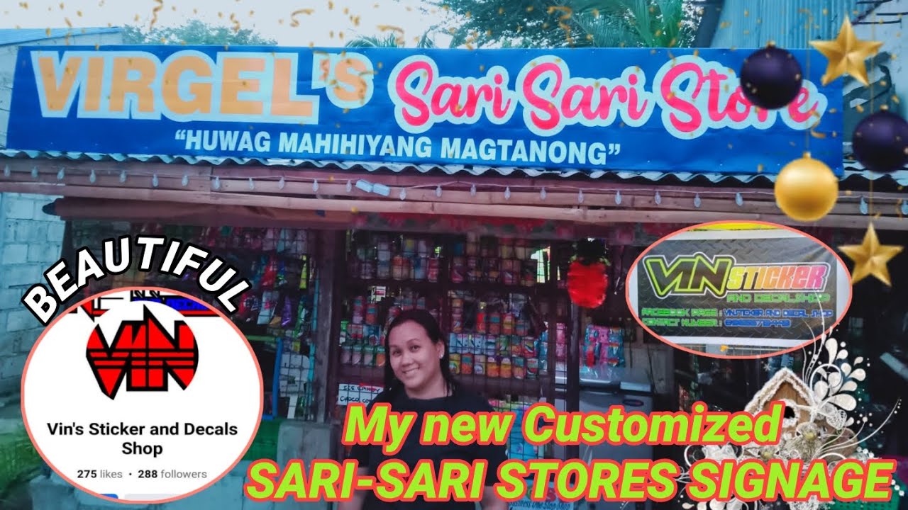 My New Customized SARI-SARI STORE SIGNAGE | Madam Gelay Vlog 