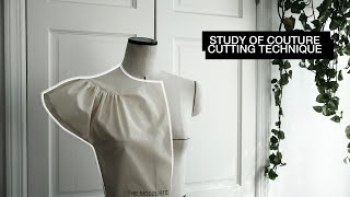 【Fashion Study of Shape 11】  HOW TO MAKE COUTURE CUT SLEEVE | PATTERN MAKING & DRAPING DEMO