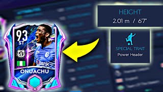 TALLEST PLAYER IN FIFA MOBILE 21  REVIEW ON TOTS ONUACHU FIFA MOBILE BEST STRIKER FOR H2H