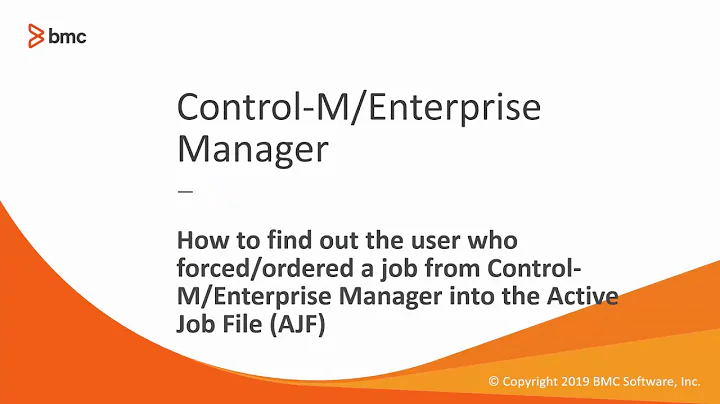 How to find out the Control-M user who Force Ordered a Job into the Active Environment.