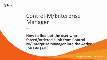 How to find out the Control-M user who Force Ordered a Job into the Active Environment.