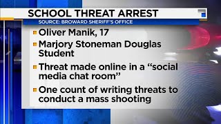 Officers arrested a 17-year-old MSD student over school shooting threat