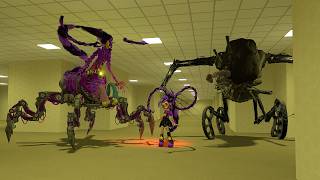 surviving old & new prototype lilly from poppy playtime in the backroom (garry's mod)