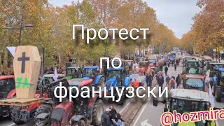 Фермеры срут на правительство. Протесты фермеров во Франции. #манифестация , #фермер