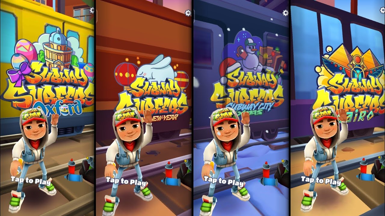 Subway Surfers Oxford 2023 Vs Lunar New Year Vs Subway City Xmas Vs Cairo  Android Gameplay - YouTube