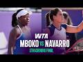 Victoria Mboko Vs Emma Navarro 2026 Strasbourg Final WTA Match Highlights 
