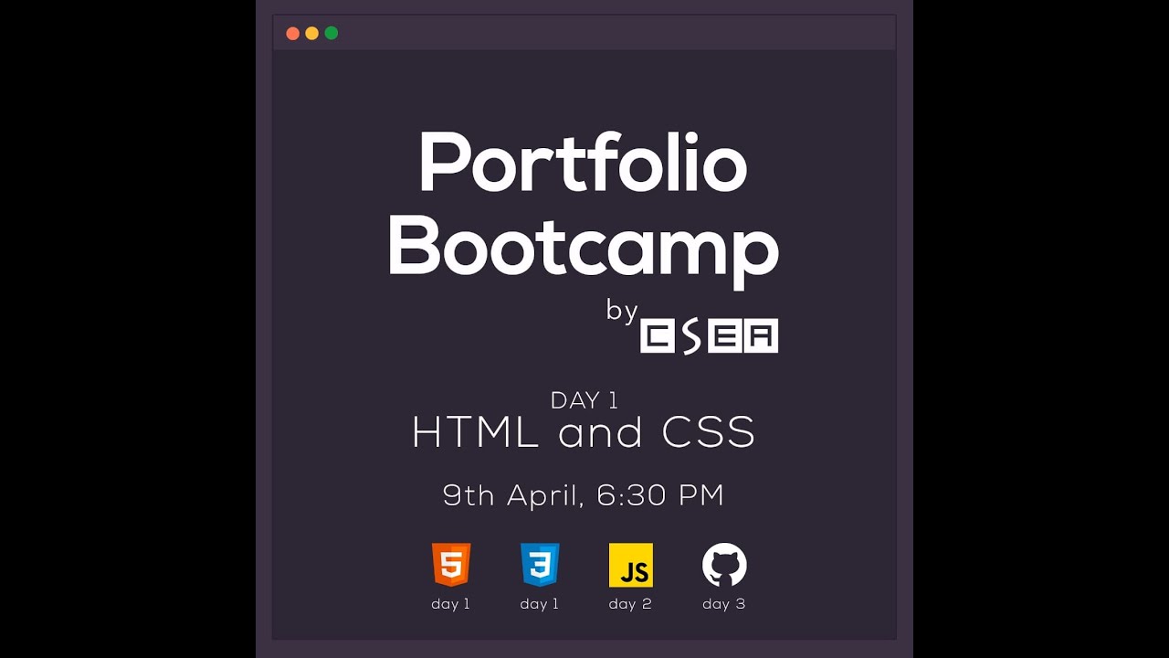 Portfolio Bootcamp | Day-1 | HTML and CSS