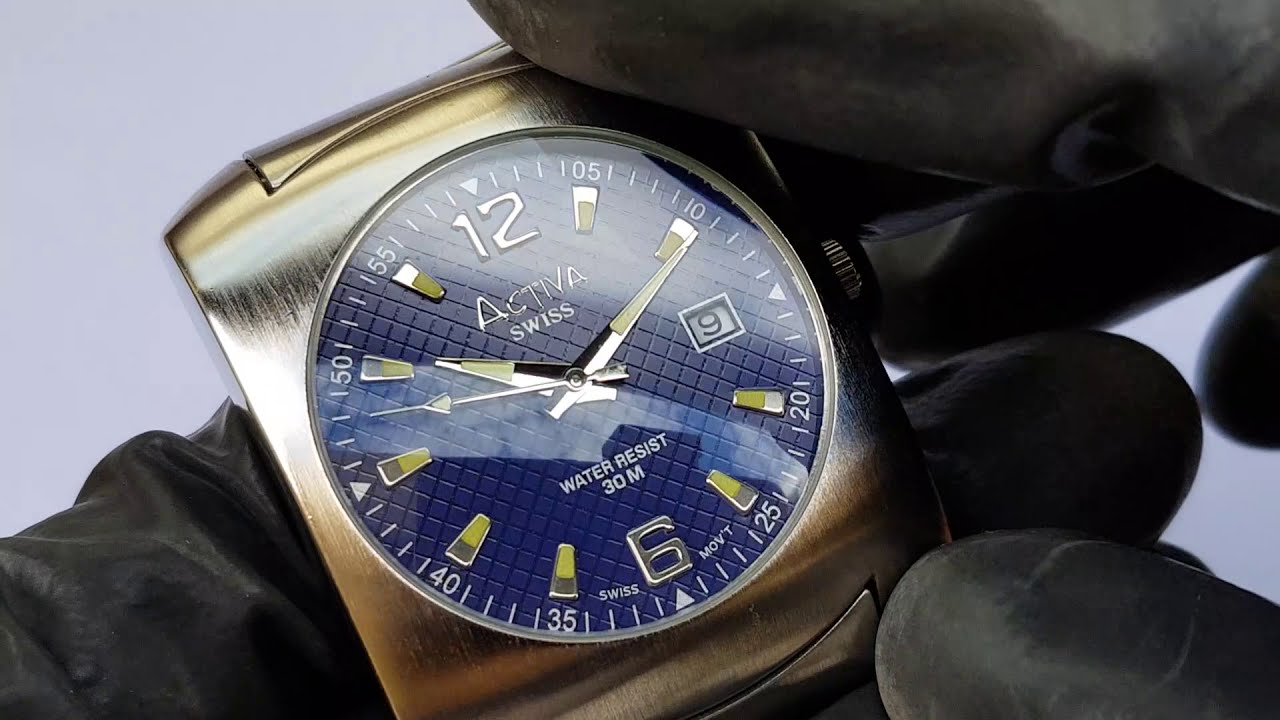 Relógio Activa Cuadro Swiss Movement Ronda Azul - ALTARELOJOARIA APRESENTA