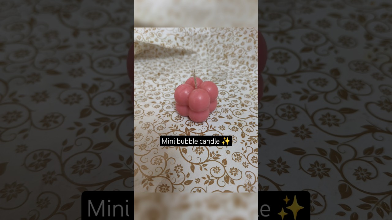 mini bubble candle ✨ with strawberry fragrance for gifting , decor 😊 