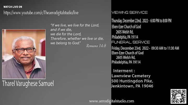 Funeral | Tharel Varughese Samuel | Live