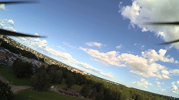 Xiaomi yi on HJ MWC X-mode alien quadcopter test flight on bigger field