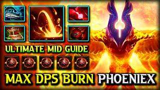 ULTIMATE MID GUIDE PHOENIX | Spirit Vessel + Shiva's Guard Build IMBA DPS Burning | 7.41e Dota 2