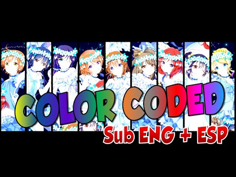 µ’s Yume no Tobira (sub ESP / ENG + Romaji + Color Coded)