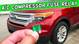 Ford Explorer AC Compressor Fuse Relay Location Replacement 2011 2012 2013 2014 2015