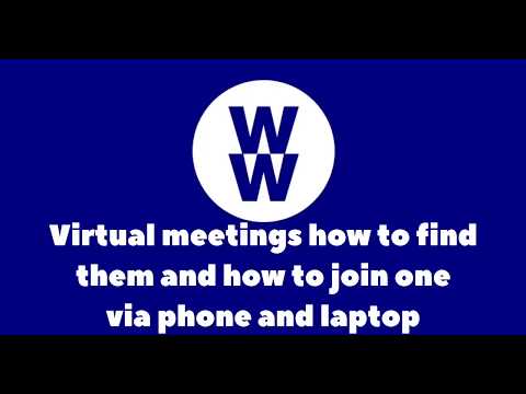 WW UK (weight watchers) virtual workshops, how to log on