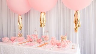 Peony Pink Champagne Gold Candy Bar, Styled By Enchanted Empire