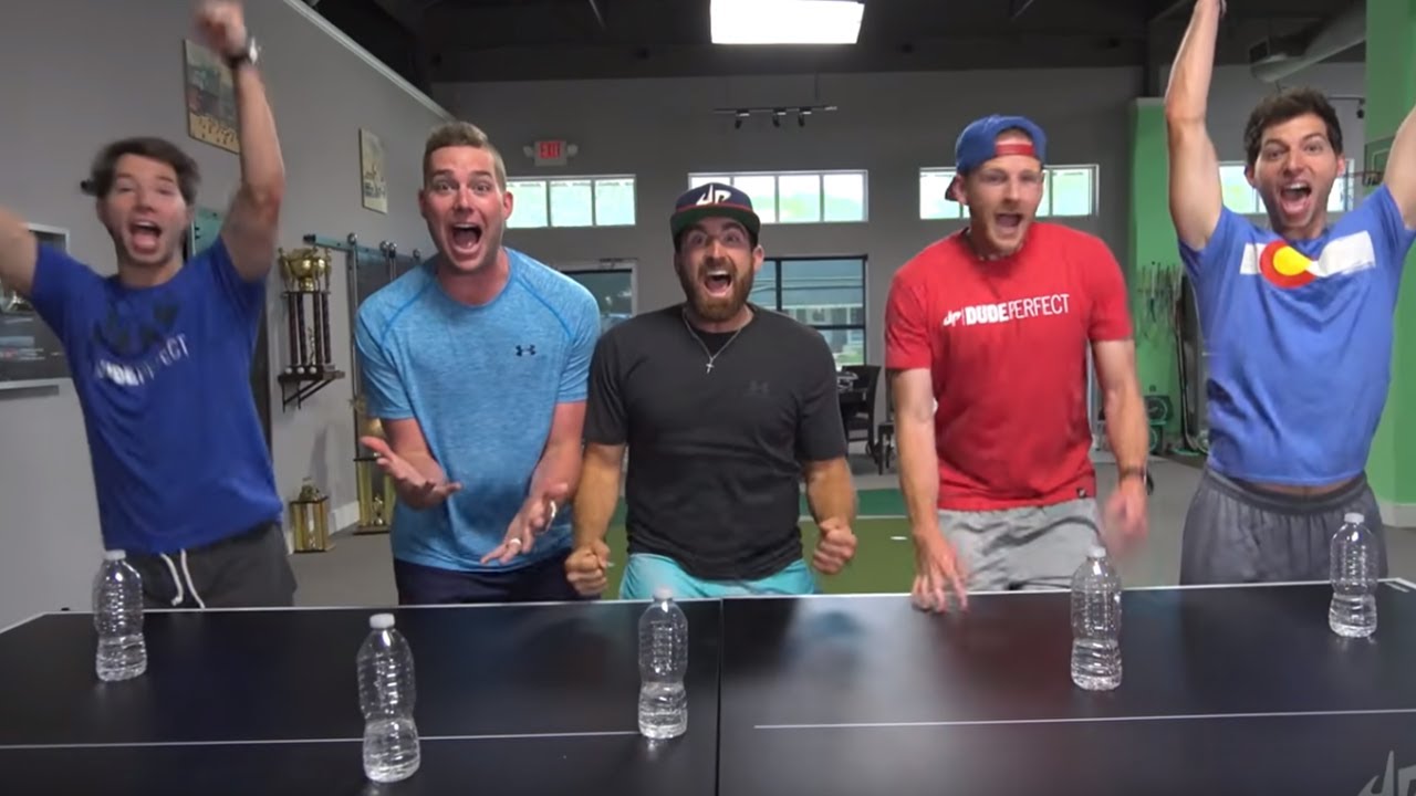 ⁣DUDE PERFECT IS STILL DOING THE BOTTLE FLIP CHALLENGE IN 2020