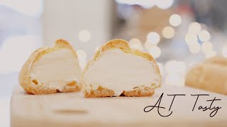 Make Perfect Cream Puffs 完美的泡芙/ Tiny and cute mini Puffs  | At Tasty【4K CC】 by AtTasty 1,094 views 2 years ago 4 minutes, 47 seconds