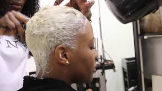 Salon Work|| Blonde Pixie (Natural hair)