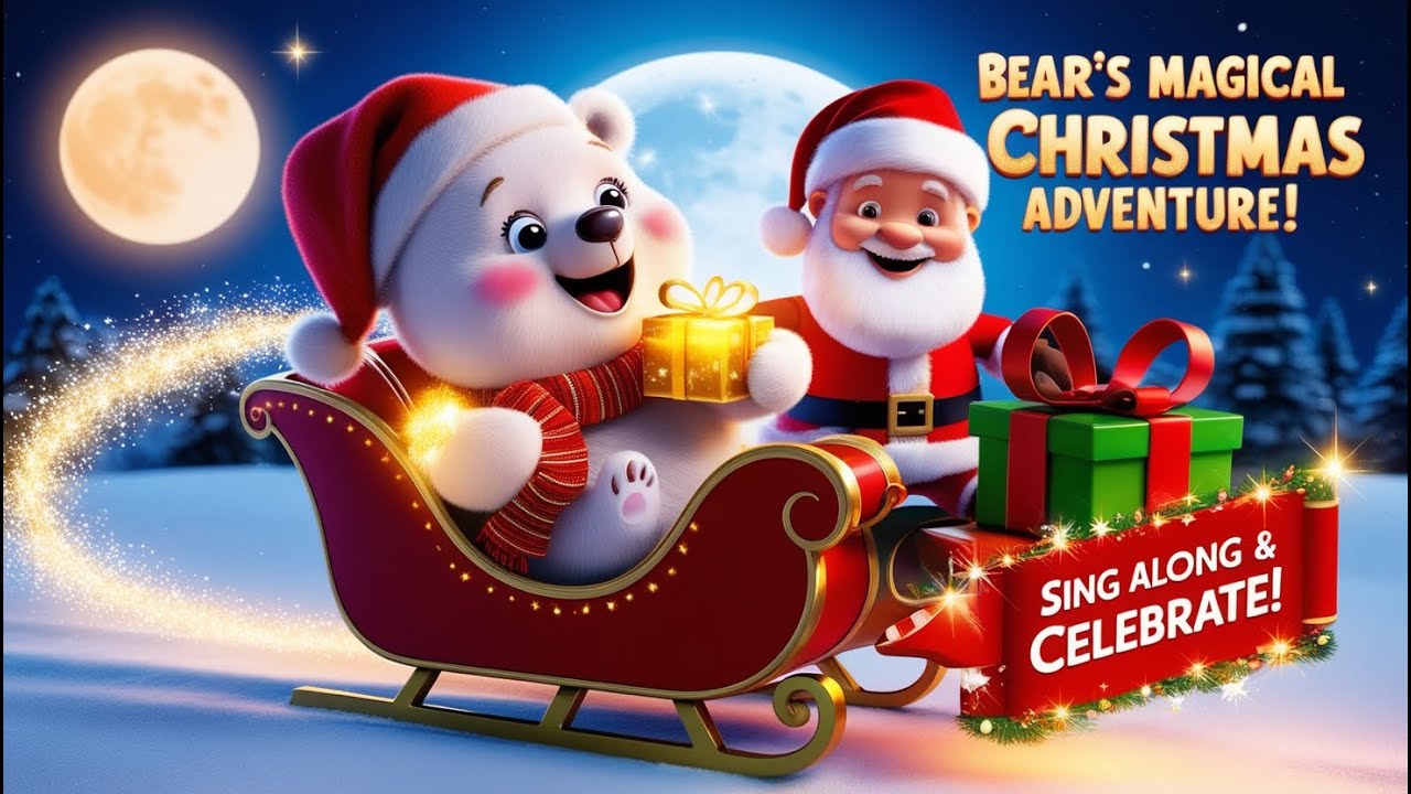 Bear's Magical Christmas Adventure | Fun Christmas Song for Kids - YouTube